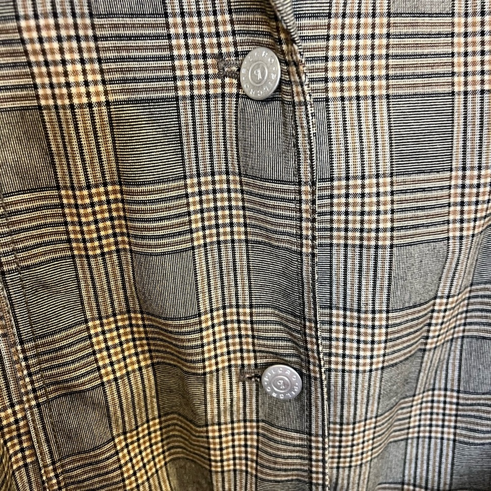PILCRO Plaid Belted Women’s Trench Jacket - Gray/Taupe - Picture 3 of 8